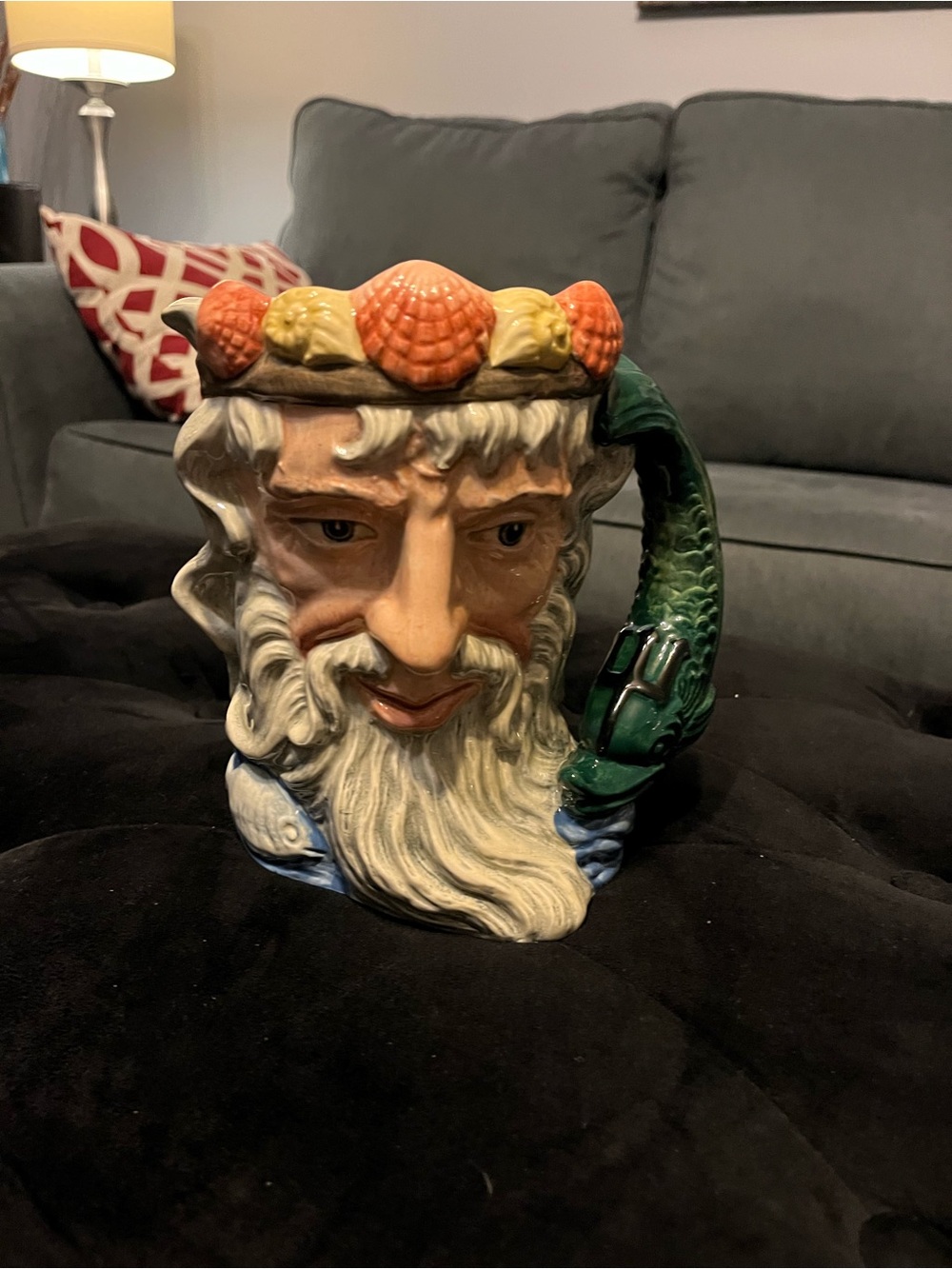 Toby Ceramic Neptune Head Mug in Multi-Color